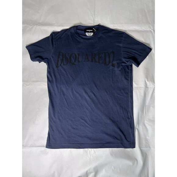 DSQUARED2 Men's Blue/Black Logo T-Shirt Size S S74GD2852S21600524 NWT Muscle Fit - Picture 16 of 16